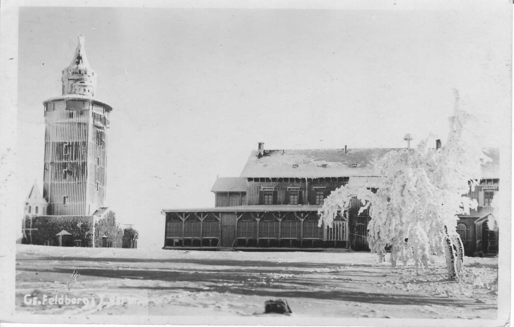 1907 Feld­berghaus im Winter