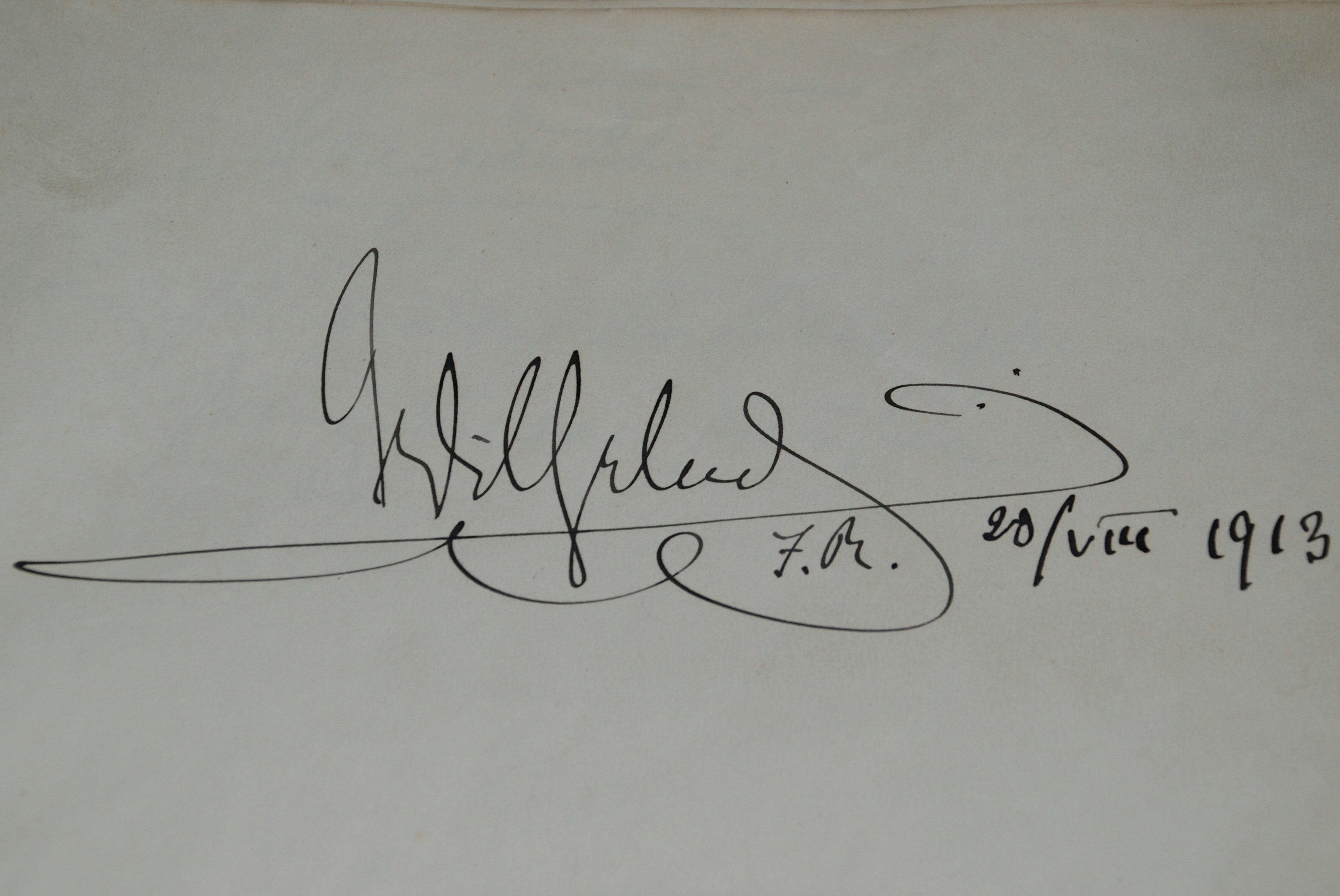 Unterschrift Kaiser Wilhelm II