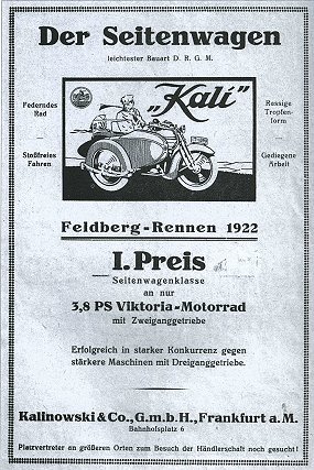 Das Seiten­wagenmotorrad der Ka­li­now­skis
